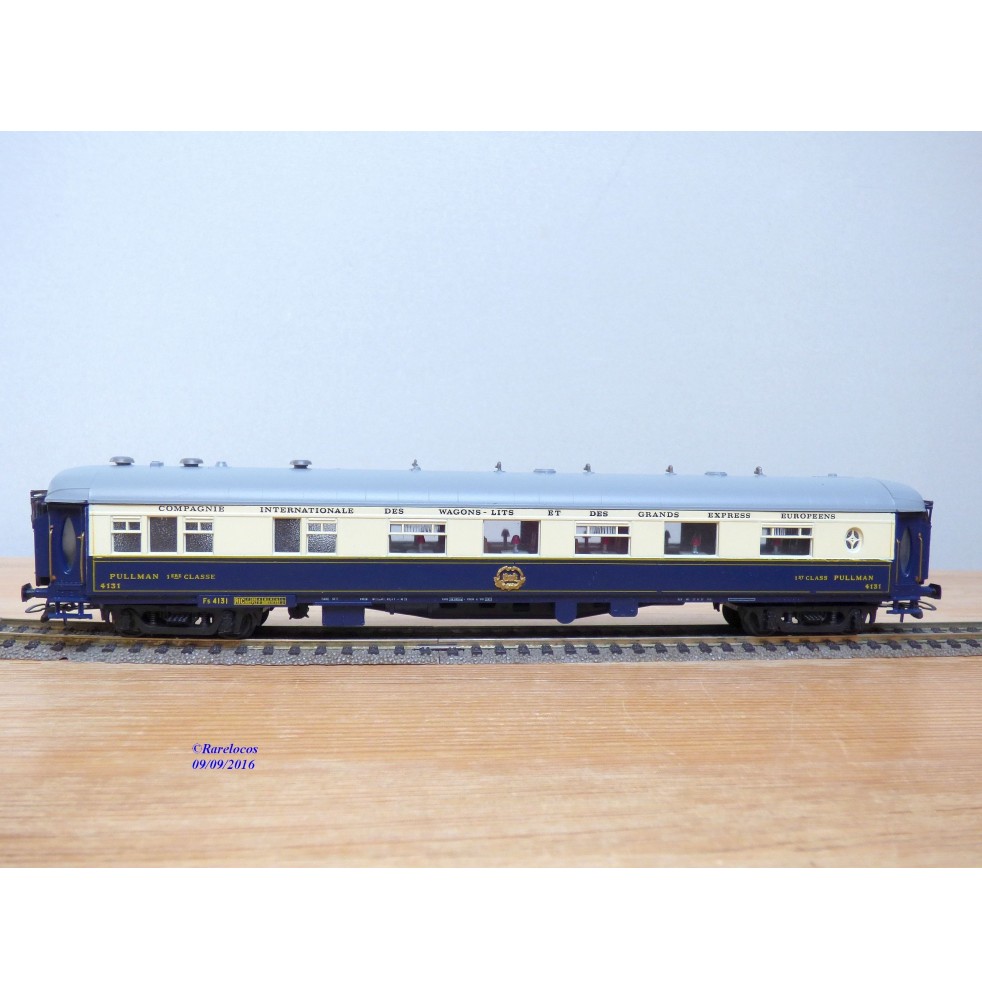 France Trains  312,  voiture Pullman cuisine -salon de 1 ère classe type Côte d'Azur   N° 4131  CIWL   BO