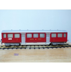HAG 810 . 3,  Voiture allégée  type C40 (Leichtstahlwagen) 3 Kl.  rouge  SBB  BO