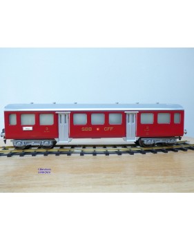 HAG 810 . 3,  Voiture allégée  type C40 (Leichtstahlwagen) 3 Kl.  rouge  SBB  BO