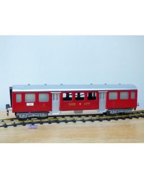 HAG 810 . 3,  Voiture allégée  type C40 (Leichtstahlwagen) 3 Kl.  rouge  SBB  BO