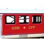 HAG 810 . 3,  Voiture allégée  type C40 (Leichtstahlwagen) 3 Kl.  rouge  SBB  BO
