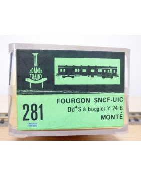 France Trains  282 ,  fourgon grandes lignes à rivets à guérite  type Dd4 s myi   SNCF  BO  