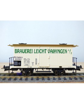 BRAWA 2101, wagon couvert à bière BRAUEREI LEICHT VAIHINGEN  K.W.S.t.b.   neuf   BO