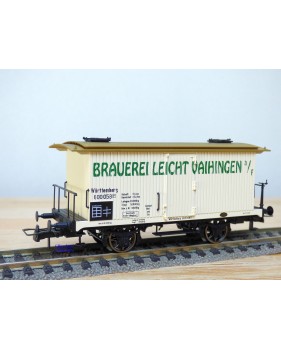 BRAWA 2101, wagon couvert à bière BRAUEREI LEICHT VAIHINGEN  K.W.S.t.b.   neuf   BO