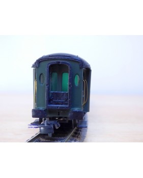France Trains  244 K,  voiture OCEM à flancs lisses mixte 2 ème classe/ fourgon   type B5 D  SNCF  BO 