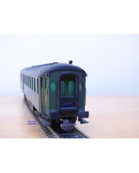 France Trains  244 K,  voiture OCEM à flancs lisses mixte 2 ème classe/ fourgon   type B5 D  SNCF  BO 