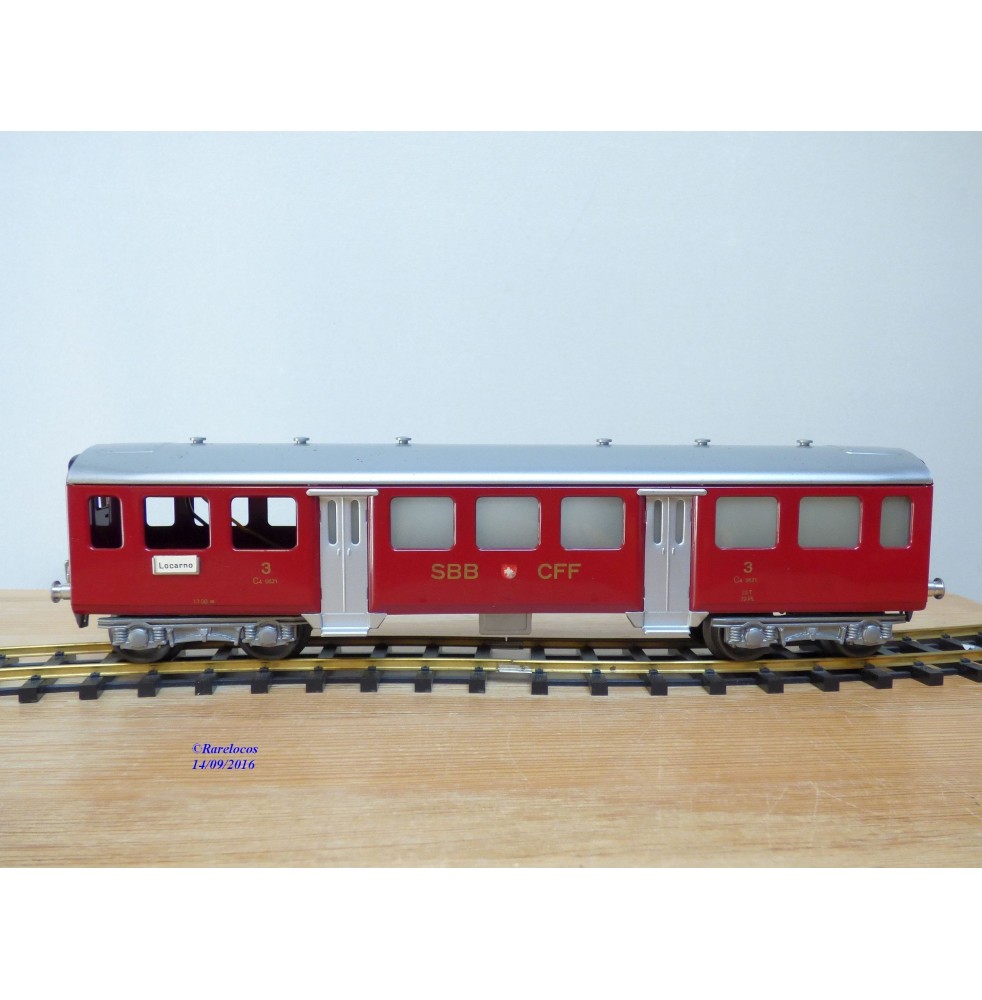 HAG 810 . 3,  Voiture allégée  type C40 (Leichtstahlwagen) 3 Kl.  rouge  SBB  BO