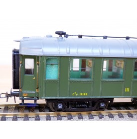 France Trains  256,  voiture  OCEM à rivets 3 Cl. type C10 yfi   MIDI   N°: 12129  BO