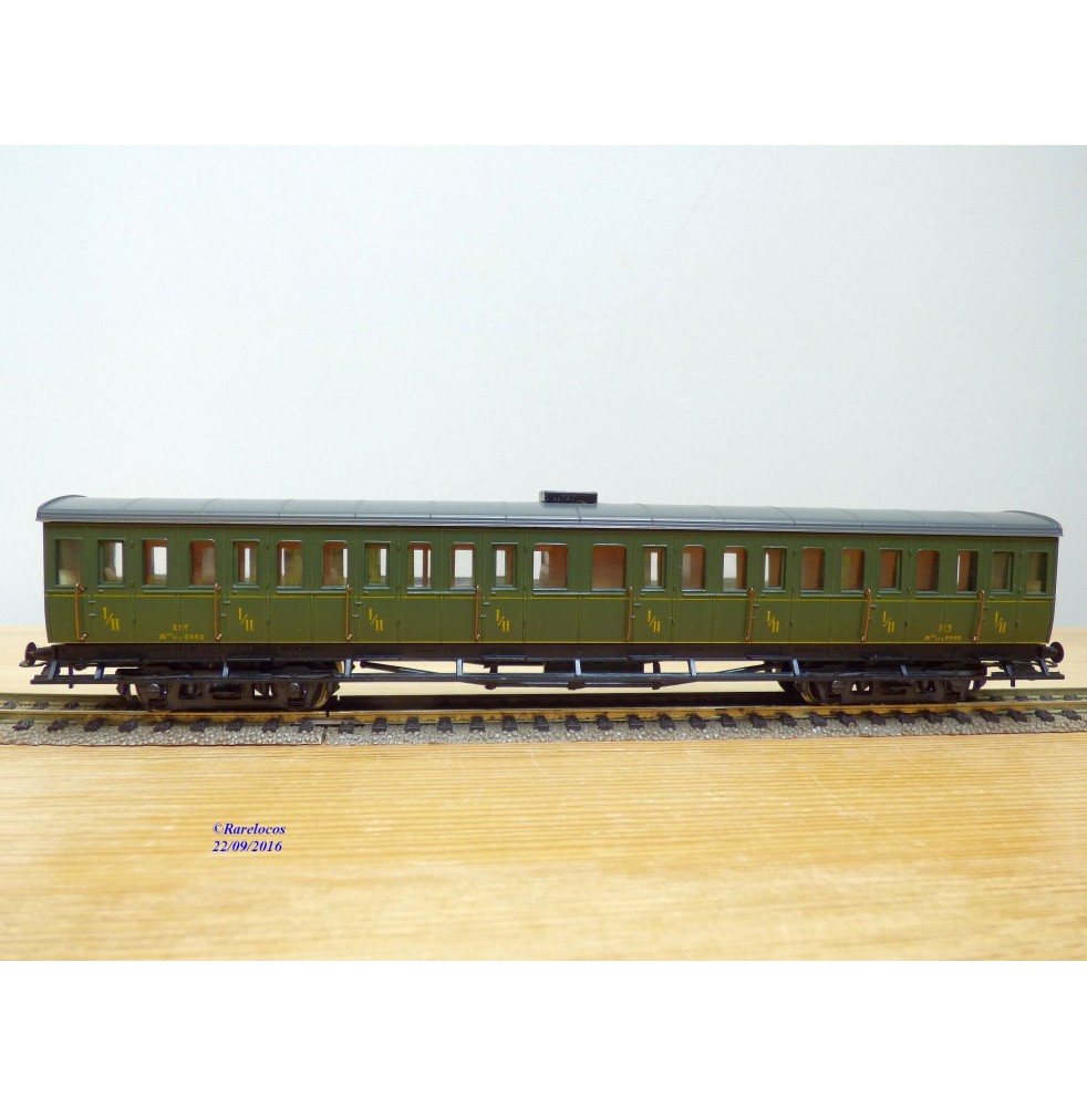 France Trains  214, voiture à portières latérales 1 ère / 2 ème  classe  type Ty  EST   BO 