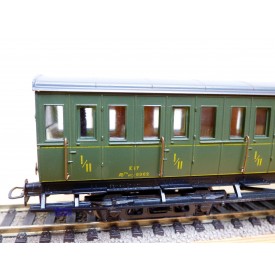 France Trains  214, voiture à portières latérales 1 ère / 2 ème  classe  type Ty  EST   BO 
