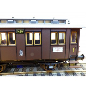 FLEISCHMANN 5821, voiture ancienne  à  2   essieux   3 Kl.  N° 1488  KPEV    BO 