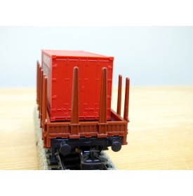 Märklin 00752-03, wagon   plat  à ranchers type Kbs 890  ATEMSCHUTZ     DB   neuf     BO