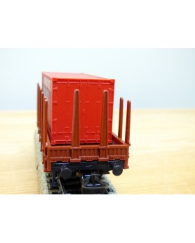 Märklin 00752-03, wagon   plat  à ranchers type Kbs 890  ATEMSCHUTZ     DB   neuf     BO