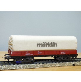 Märklin 4475,  wagon plat bâché  à bogies type Rlmms  MÄRKLIN  DB   BO