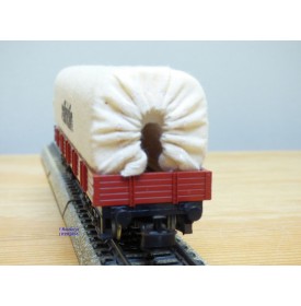 Märklin 4475,  wagon plat bâché  à bogies type Rlmms  MÄRKLIN  DB   BO