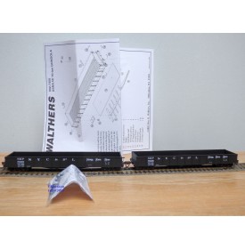 WALTHERS 932 27455, coffret de 2 wagons tombereau ( Gondola )   Nickel Plate Road ( NKP )   Neuf   BO