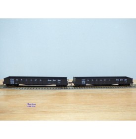 WALTHERS 932 27455, coffret de 2 wagons tombereau ( Gondola )   Nickel Plate Road ( NKP )   Neuf   BO