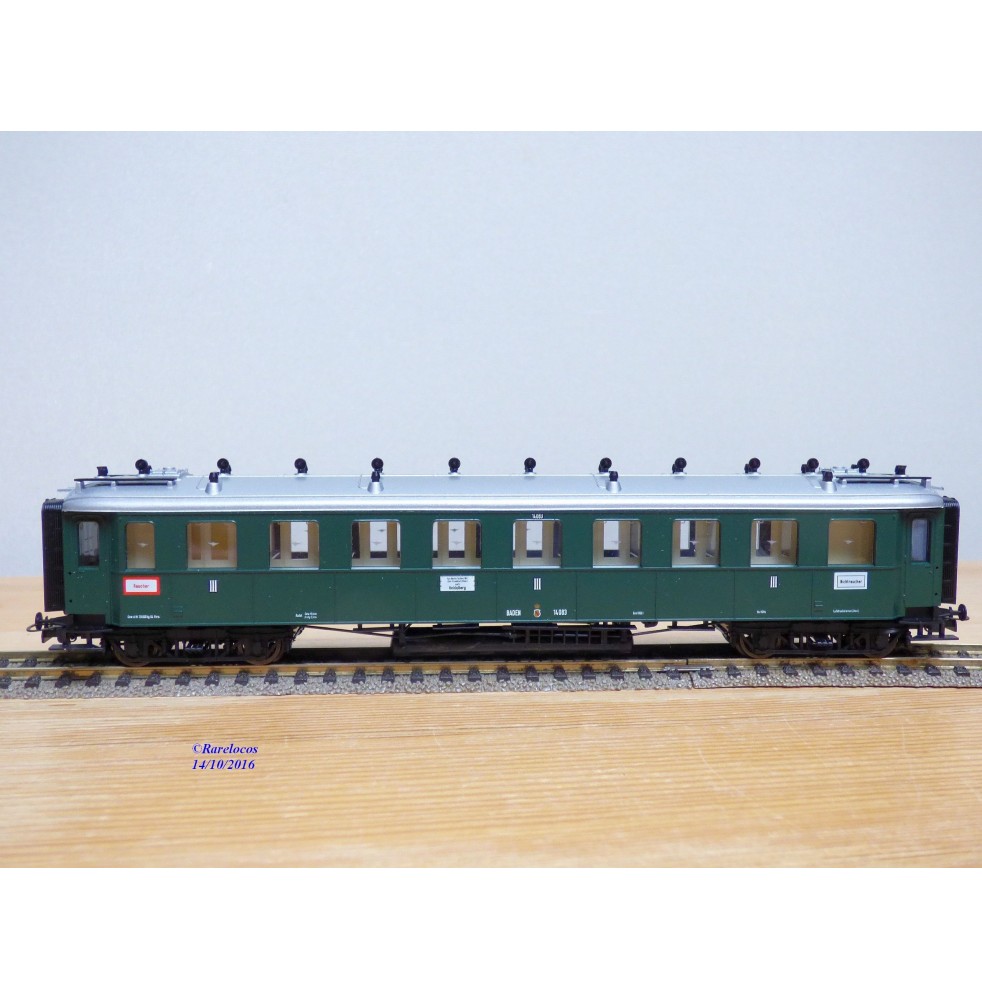 LILIPUT  847 01,  voiture ancienne  à bogies  3 Kl.  type  CCü     BADEN      neuf   BO
