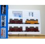 ROCO 44009 / PREISER 30726 , set 4 wagons couverts  cirque KRONE   DB  Neuf BO
