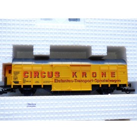 ROCO 44009 / PREISER 30726 , set 4 wagons couverts  cirque KRONE   DB  Neuf BO