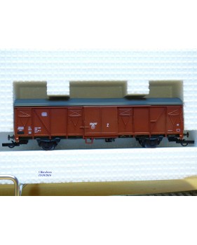 ROCO 44009 / PREISER 30726 , set 4 wagons couverts  cirque KRONE   DB  Neuf BO