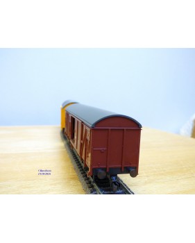 ROCO 44009 / PREISER 30726 , set 4 wagons couverts  cirque KRONE   DB  Neuf BO