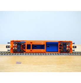 ROCO 46570, wagon poche type Sdkmss chargé d' un conteneur de 40'  P&O  SNCB / NMBS  Neuf   BO