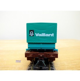 ROCO 46577, wagon poche type Sdgkkmss chargé de 2 conteneurs de 20' VAILLANT  ÖBB   Neuf   BO