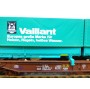 ROCO 46577, wagon poche type Sdgkkmss chargé de 2 conteneurs de 20' VAILLANT  ÖBB   Neuf   BO