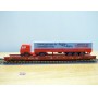 FLEISCHMANN  5276,  wagon surbaissé type Saadkms.690 Rollende Landstrasse et camion MERCEDES    DB   BO 