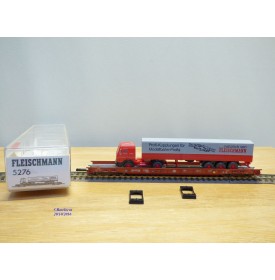 FLEISCHMANN  5276,  wagon surbaissé type Saadkms.690 Rollende Landstrasse et camion MERCEDES    DB   BO 