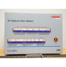 Märklin 2681 ( 8 9265), coffret  de 2 voitures du train de Guillaume II ( Hofzug "Kaiser Wilhelm II" )  Neuf   BO