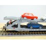RIVAROSSI véro 2048, , wagon porte autos Type Pay N° 500 900  Ausiliare S.p.A .chargé FIAT 850   FS  