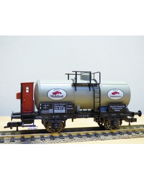 FLEISCHMANN 5430  K,  wagon citerne ancien  à plate forme de serre freins  GARGOYLE     DR   BO