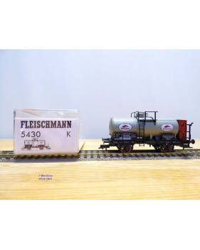FLEISCHMANN 5430  K,  wagon citerne ancien  à plate forme de serre freins  GARGOYLE     DR   BO