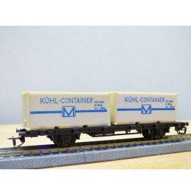 Berliner TT Bahn 4522, wagon plat type Sm chargé de 2 conteneurs réfrigérants M  DR  BO