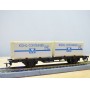 Berliner TT Bahn 4522, wagon plat type Sm chargé de 2 conteneurs réfrigérants M  DR  BO