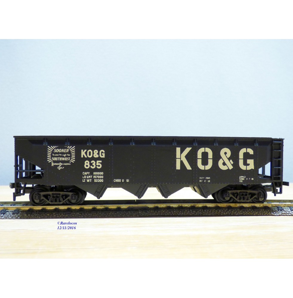 RIVAROSSI 2278, wagon trémie ( hopper )  KO&G Kansas Oklahoma and Gulf 