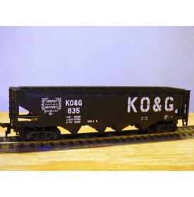 RIVAROSSI 2278, wagon trémie ( hopper )  KO&G Kansas Oklahoma and Gulf 