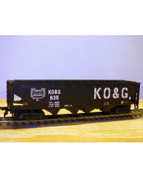 RIVAROSSI 2278, wagon trémie ( hopper )  KO&G Kansas Oklahoma and Gulf 