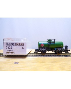FLEISCHMANN 5425  K,  wagon citerne ancien  à plate forme de serre freins  THORL     DB    neuf  BO