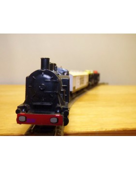 JOUEF  ??? Mecanic Trafic , rare coffret mécanique 1 loco, 3 wagons et 3 autos   SNCF     BO