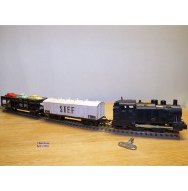 JOUEF  ??? Mecanic Trafic , rare coffret mécanique 1 loco, 3 wagons et 3 autos   SNCF     BO