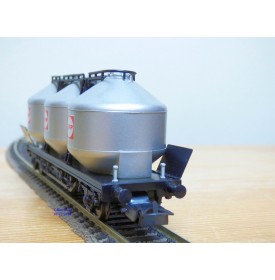 ELECTROTREN  1604,  wagon à 3 silos pour pulvérulents  type Ucs  GRP   FS        BO