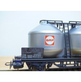 ELECTROTREN  1604,  wagon à 3 silos pour pulvérulents  type Ucs  GRP   FS        BO