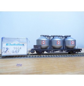ELECTROTREN  1604,  wagon à 3 silos pour pulvérulents  type Ucs  GRP   FS        BO