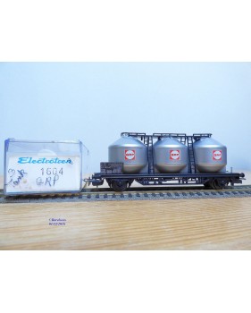 ELECTROTREN  1604,  wagon à 3 silos pour pulvérulents  type Ucs  GRP   FS        BO