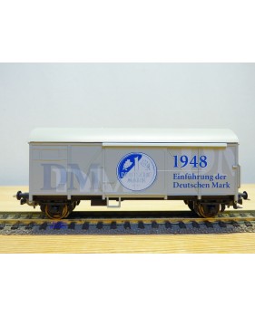 SACHSENMODELLE 78812, wagon couvert publicitaire "Abschied  von der DM " DR  neuf     BO