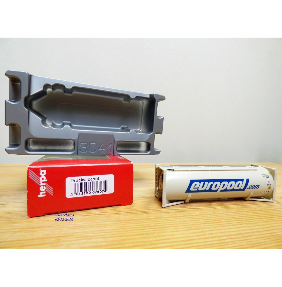 HERPA  076074,  conteneur silo sous pression EUROPOOL  neuf  BO   1/87  HO