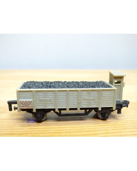 Rail Route  1/143 ème , wagon tombereau à guérite gris avec chargement de charbon